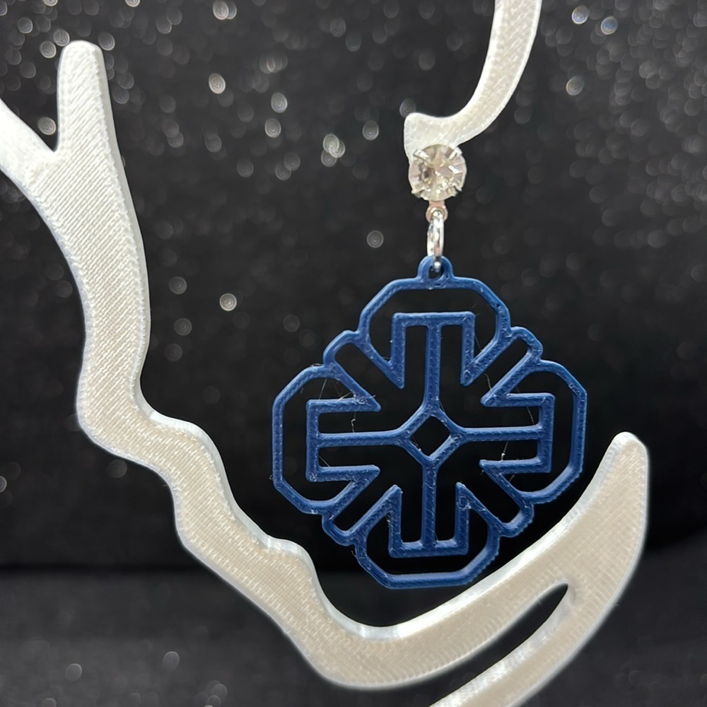 The Grid Twist Blue Earrings - Picture 3 of 4